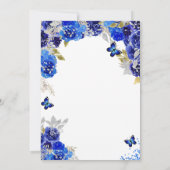 Elegant Blue Quinceañera Invitation 招待状 (裏面)