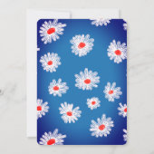 Elegant Blue & Red Flowers Bridal Shower  招待状 (裏面)