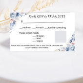 Elegant Blue Roses_2 出欠カード