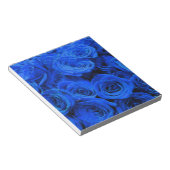 Elegant blue roses blue flowers blue floral ノートパッド (アングル)