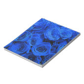 Elegant blue roses blue flowers blue floral ノートパッド (回転)
