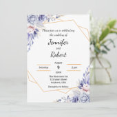 Elegant Blue Roses Invitation 招待状 (スタンド正面)