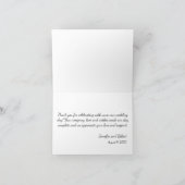 Elegant Blue roses Thank you サンキューカード (内部)