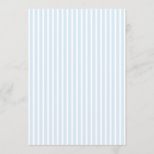 Elegant Blue & Sage Striped Wedding Invitation 招待状 (裏面)