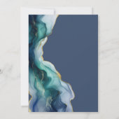 Elegant Blue Sapphire Agate Graduation Party 招待状 (裏面)