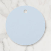 Elegant Blue Script Wedding Custom Thank You フェイバータグ (裏面)