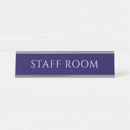 Elegant Blue Staff Room Name Plate デスクネームプレート