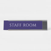 Elegant Blue Staff Room Name Plate デスクネームプレート (正面)