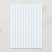 Elegant Blue Stripes Sage Wedding Details Card エンクロージャーカード (裏面)