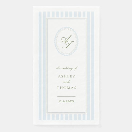 Elegant Blue Stripes Wedding (正面)