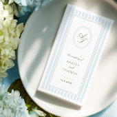 Elegant Blue Stripes Wedding