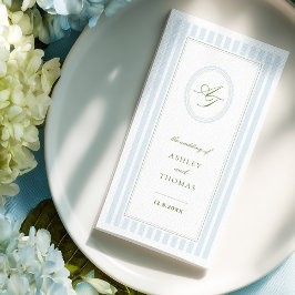 Elegant Blue Stripes Wedding