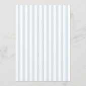 Elegant Blue Stripes Wedding Invitation 招待状 (裏面)