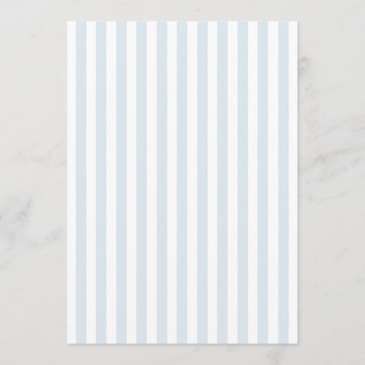 Elegant Blue Stripes Wedding Invitation 招待状 (裏面)