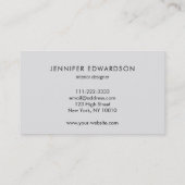 Elegant blue teal watercolor splatter professional 名刺 (裏面)