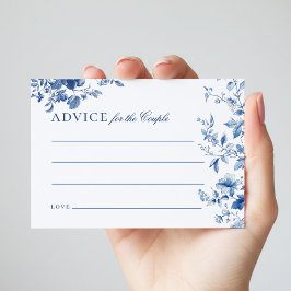 Elegant Blue Toile Chinoiserie Advice Cards 出欠カード