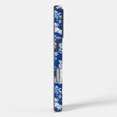 Elegant blue toile chinoiserie floral monogram Case-Mate iPhoneケース (裏面 / 右)