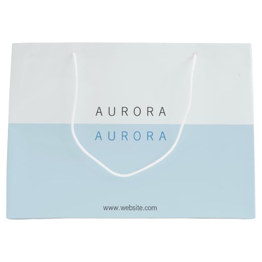 Elegant Blue Two-Tone Professional Card ラージペーパーバッグ (正面)