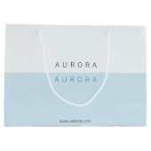 Elegant Blue Two-Tone Professional Card ラージペーパーバッグ (裏面)