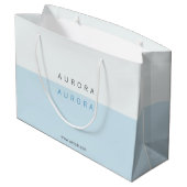 Elegant Blue Two-Tone Professional Card ラージペーパーバッグ (裏面アングル)