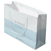 Elegant Blue Two-Tone Professional Card ラージペーパーバッグ (正面アングル)