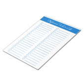 Elegant Blue Vertical 8.5x11 Two Column Checklist ノートパッド (アングル)