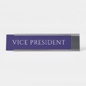 Elegant Blue Vice President Name Plate デスクネームプレート (正面)