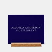 Elegant Blue Vice President Title Name Plate アクリルサイン (正面)