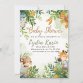 Elegant Blue Watercolor Baby Shower Invitation wit 招待状 (正面)