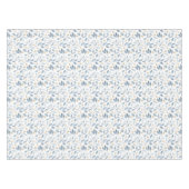 Elegant Blue Watercolor Botanical Pattern テーブルクロス (正面(横))