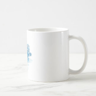 Elegant Blue Watercolor Floral Classic Mug コーヒーマグカップ