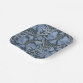 Elegant Blue Watercolor Floral Pattern ペーパープレート (傾斜あり)