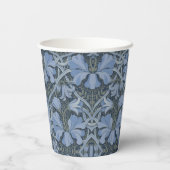 Elegant Blue Watercolor Floral Pattern 紙コップ (裏面)