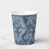Elegant Blue Watercolor Floral Pattern 紙コップ (左)