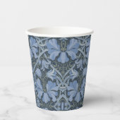 Elegant Blue Watercolor Floral Pattern 紙コップ (正面)