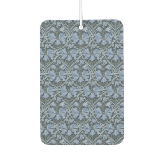 Elegant Blue Watercolor Floral Pattern Invitation カーエアーフレッシュナー (正面)