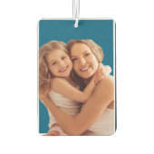 Elegant Blue Watercolor Floral Pattern Invitation カーエアーフレッシュナー (裏面)