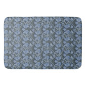 Elegant Blue Watercolor Floral Pattern Invitation バスマット (正面)