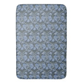 Elegant Blue Watercolor Floral Pattern Invitation バスマット (正面縦)