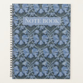 Elegant Blue Watercolor Floral Pattern Invitation プランナー手帳 (正面)