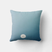 Elegant Blue Watercolor Floral Throw Pillow Cover, クッション (裏面)