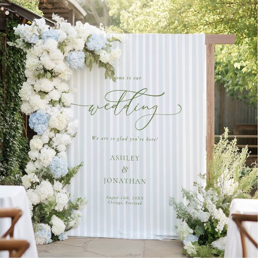 Elegant Blue Wedding Backdrop Tapestry タペストリー