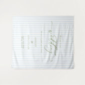 Elegant Blue Wedding Backdrop Tapestry タペストリー (正面(横))