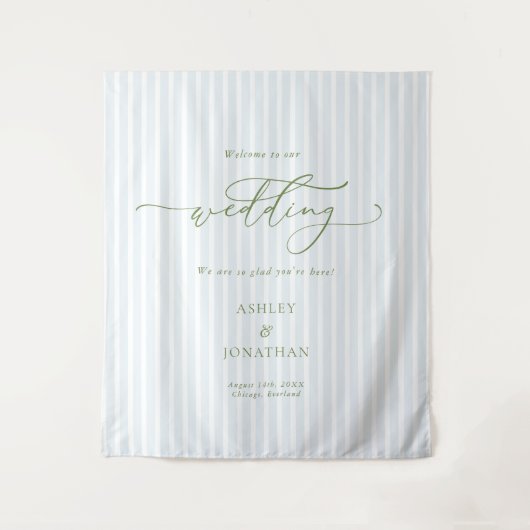 Elegant Blue Wedding Backdrop Tapestry タペストリー (正面)