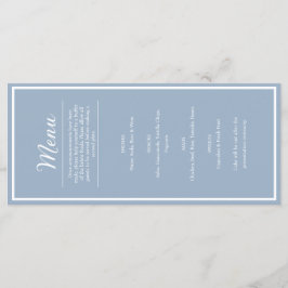 Elegant Blue Wedding Reception Dinner Menu メニュー