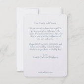 Elegant Blue Wedding Save the Date Cards 招待状 (裏面)