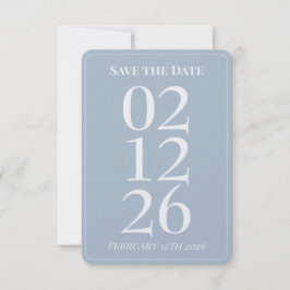 Elegant Blue Wedding Save the Date Cards 招待状