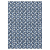 Elegant Blue while roses tiled Wedding テーブルクロス (正面)