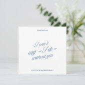 Elegant Blue & White Bridesmaid Proposal Card 招待状 (スタンド正面)