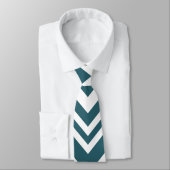 Elegant blue & white chevron pattern Neck Tie ネクタイ (タイ)